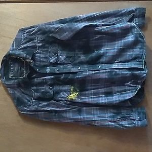 Guess Youth Boys Plaid Snap Down Shirt with Black Throughout XL (20)